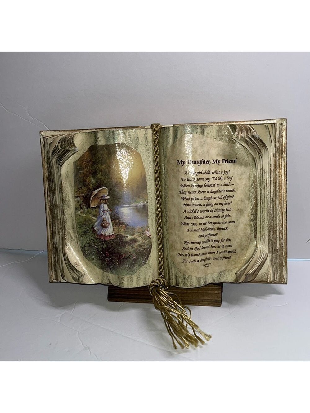 Vintage Books of Love with Stand • decorative book • My Daughter My Friend 80s